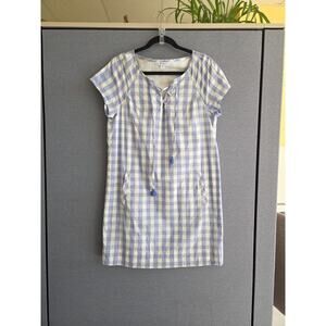 Southern Tide Women's Medium Checked Cotton Lined Dress Pockets